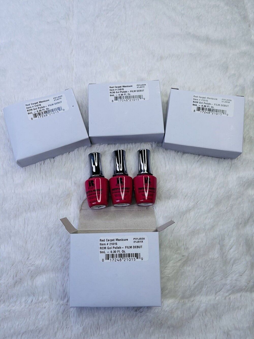 Red Carpet Manicure LED Gel Nail Polish Lacquer Enamel Film Debut RedCarpet 12pk